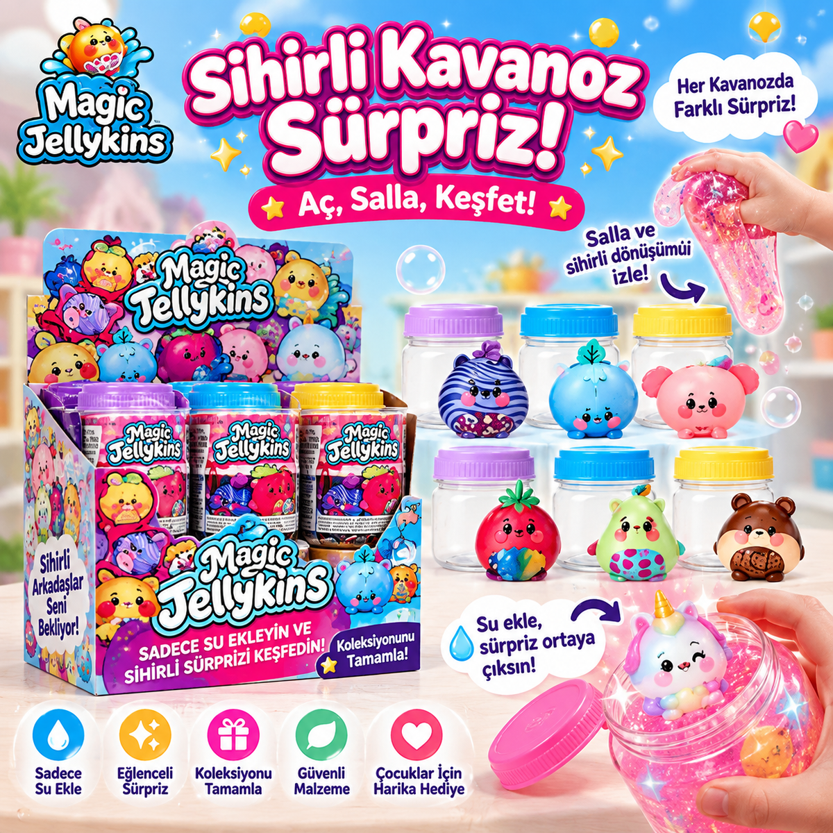 Sihirli Kavanoz , Su Eklenen Çalkalanan Kavanoz Sürpriz Peluş