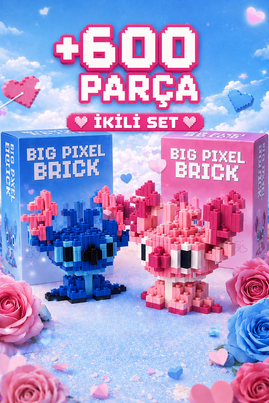 Stitch ve Angel Büyük Bricks Seti